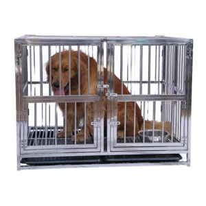 Large Dogs Dog Cages All Square Tube Stainless Steel Pet Cages Toilets Thickened Indoor Use Simple Solid Design Push Up Closure