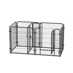 Large Foldable Metal Wire Dog Crate Classic Style Strong Durable Small Pet Cages