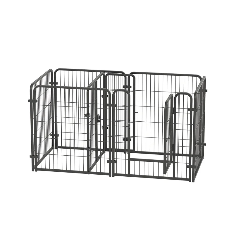 Large Foldable Metal Wire Dog Crate Classic Style Strong Durable Small Pet Cages