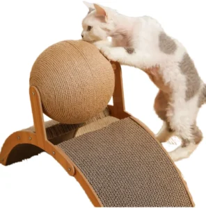 Large Indoor Cat Tree with Sisal Hemp Sofa Bed Strong Cardboard Scratcher with Catnip Cat Scratching Sleeping Playing