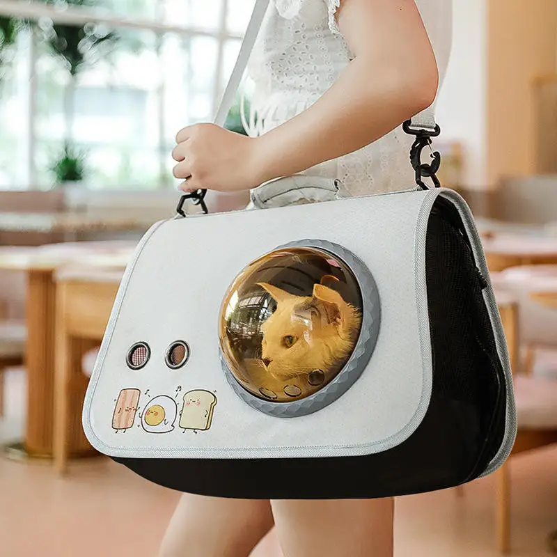 Large Luxury Style Oxford Fashion Portable Pet Carrier Solid Pattern Dog Cat Eco friendly Backpack Foldable Shoulder Outdoor Use