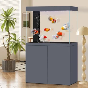 Large Modern Glass Fish Aquarium Eco Friendly Home Decor Complete Accessories with Built in Filter