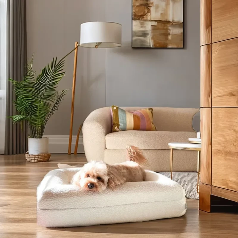 Large Orthopedic Foam Pet Sofa Bed Eco Friendly Cloth Rectangular Nest Comfortable Solid Design Kennel for Large Dogs