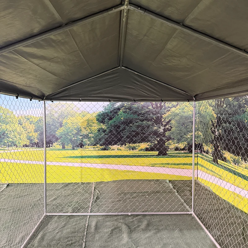 Large Outdoor Pet Playpen Heavy Duty Dog Kennel Cage with UV Protected Roof Welded Mesh Farm Fence Hot dip Galvanized Steel