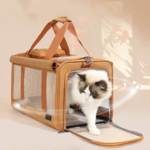 Large Outdoor Travel Breathable Pet Shoulder Bag Foldable Transport Handbag Pet Carriers Airline Approved Portable Cat Carrier