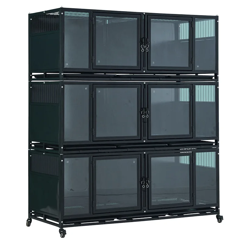 Large Pet Boarding Cage With Various Compartments for Cats Dogs Small Animals Pet Shop Display Cages Veterinary Dog Cage