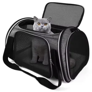 Large Pet Carrier Expandable Foldable Soft-Sided Carrier for Small Dogs and Cats Airline Approved