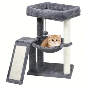 Large Size Wooden Pet Scratcher House Tower Condo Cat Tree