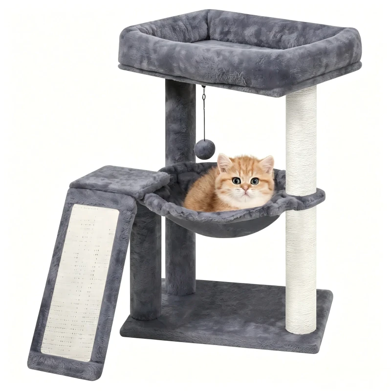 Large Size Wooden Pet Scratcher House Tower Condo Cat Tree