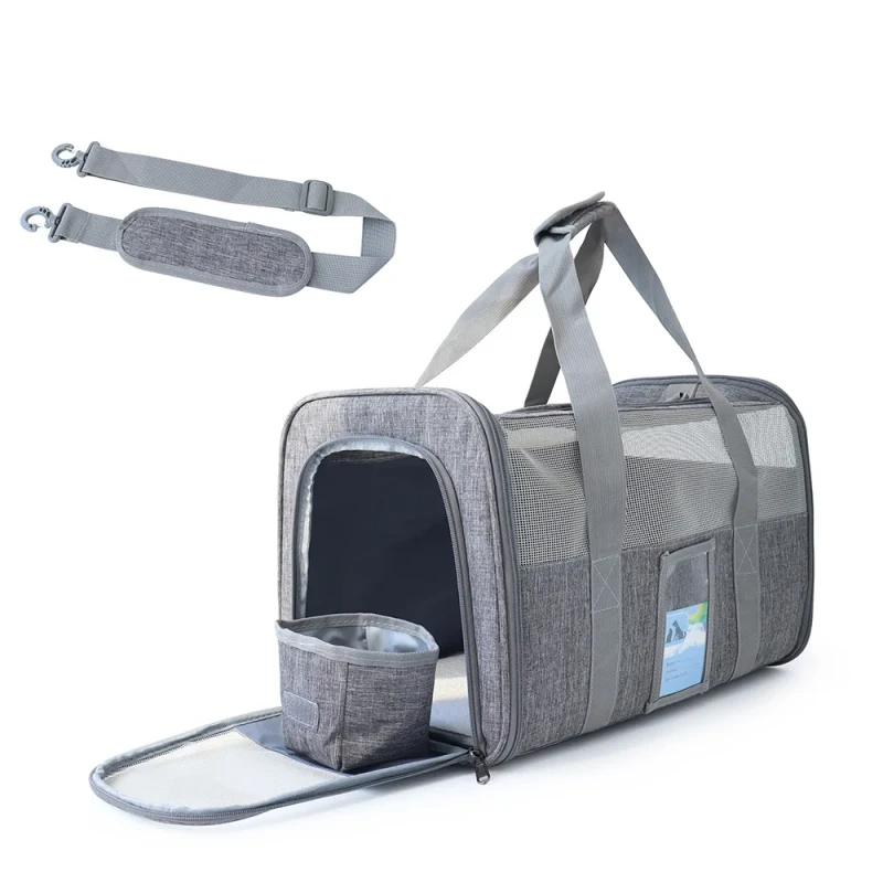 Large Soft Oxford Dog Carrier Pet Travel Bag for Dogs Under 18 Lbs Durable Eco Friendly