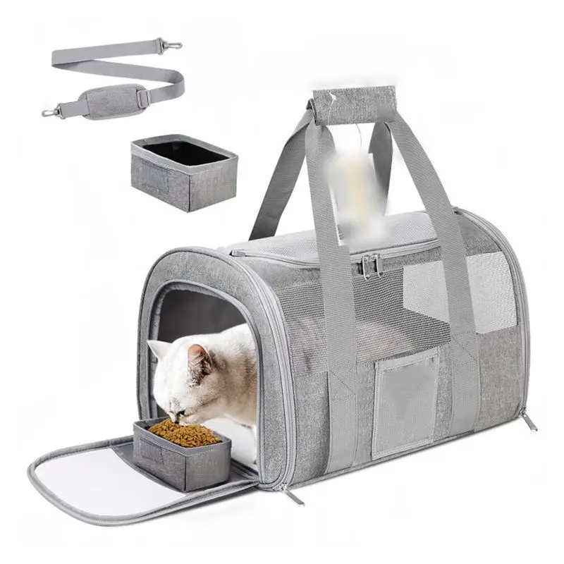 Large Soft-Sided Oxford Material Foldable Portable Breathable Cat Dog Travel Carrier