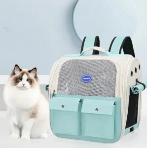 Large Space Breathable Portable Cat Backpack Pet Supplies for Travel with Small Dogs Cat Transport Bag with Animal Pattern