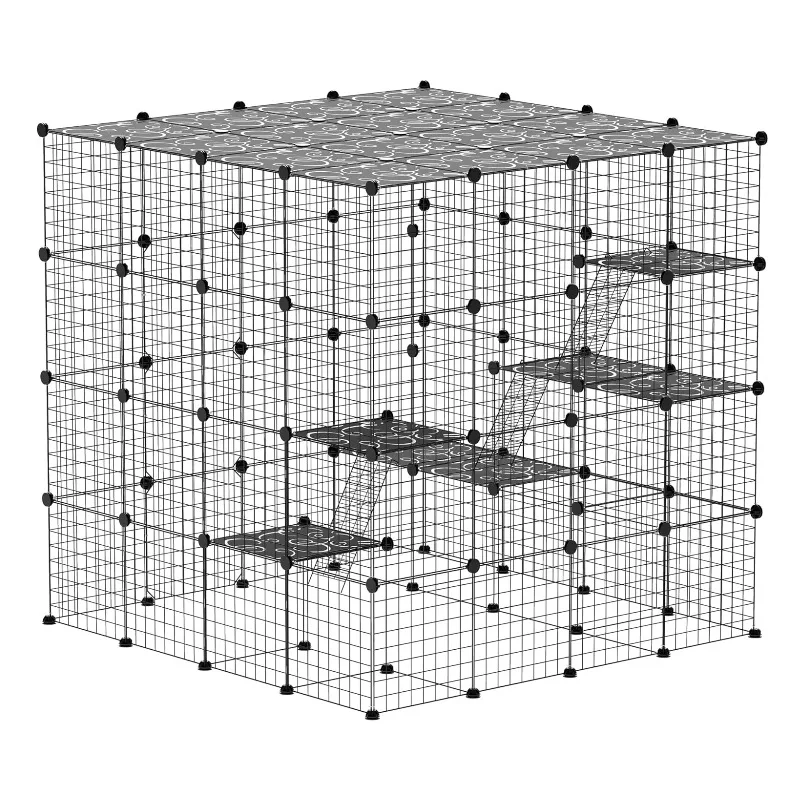 Large Sturdy Heavy Duty Thick Metal Steel Strong Bearing Anti Deformation Backyard Farm Use Large Size Pet Cage