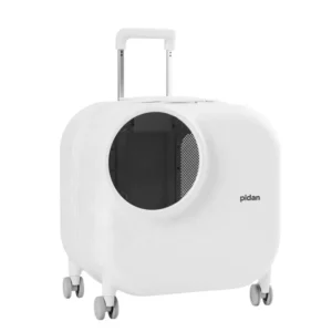 Large Wheeled Pet Trolley Case Pet Carrier with LED Light and Ventilation System