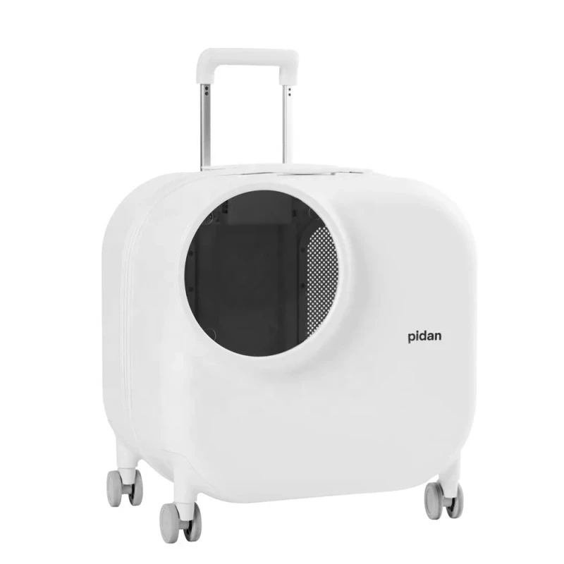 Large Wheeled Pet Trolley Case Pet Carrier with LED Light and Ventilation System