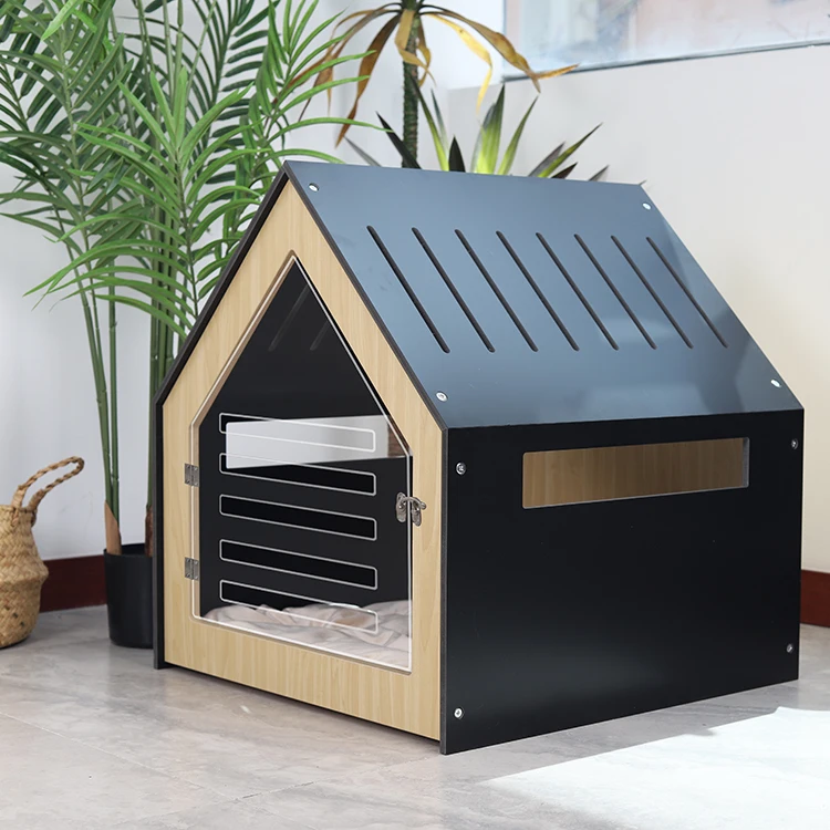 Large Wooden Indoor Cat Dog House Customized Solid Wood Smart Pet House Pet Cages Houses Product