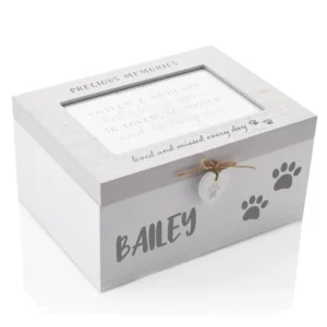 Large Wooden Pet Funeral Cremation Urn Pet Memorial Keepsake Box with Photo Frame for Dog Cat Ashes