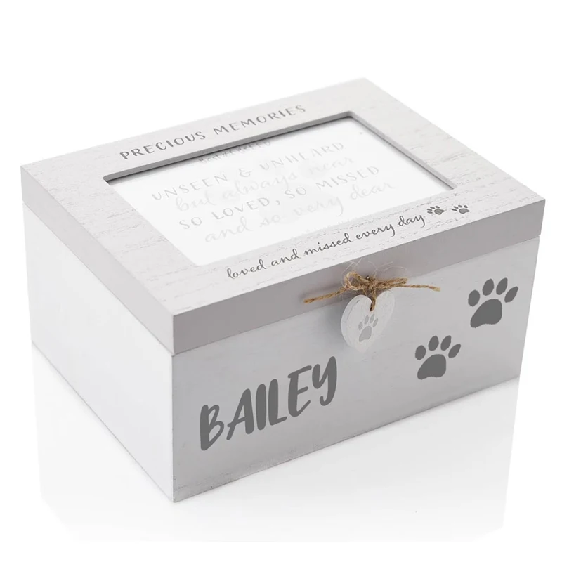 Large Wooden Pet Funeral Cremation Urn Pet Memorial Keepsake Box with Photo Frame for Dog Cat Ashes