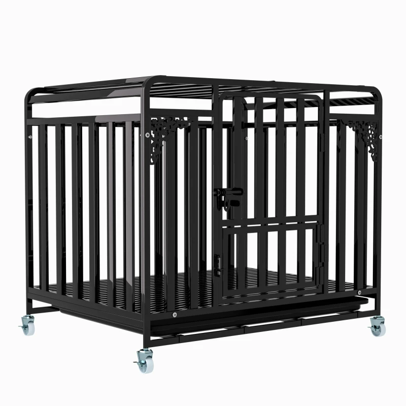 Large outdoor dog cage in stainless steel metal high-end pet cage Tubular dog cage Comfortable and stylish