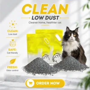 Lavender Scent Bentonite Cat Litter Activated Carbon Irregular Granules Strong Clumping Low Dust Odor Control for Multiple Cats
