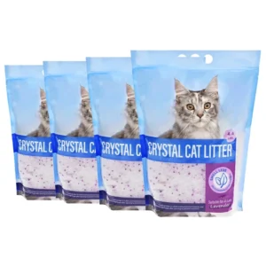 Lavender Scented Cat Litter Non Clumping Odor Control Low Dust Low Tracking Lightweight Dehydrates Waste No Scoop Required