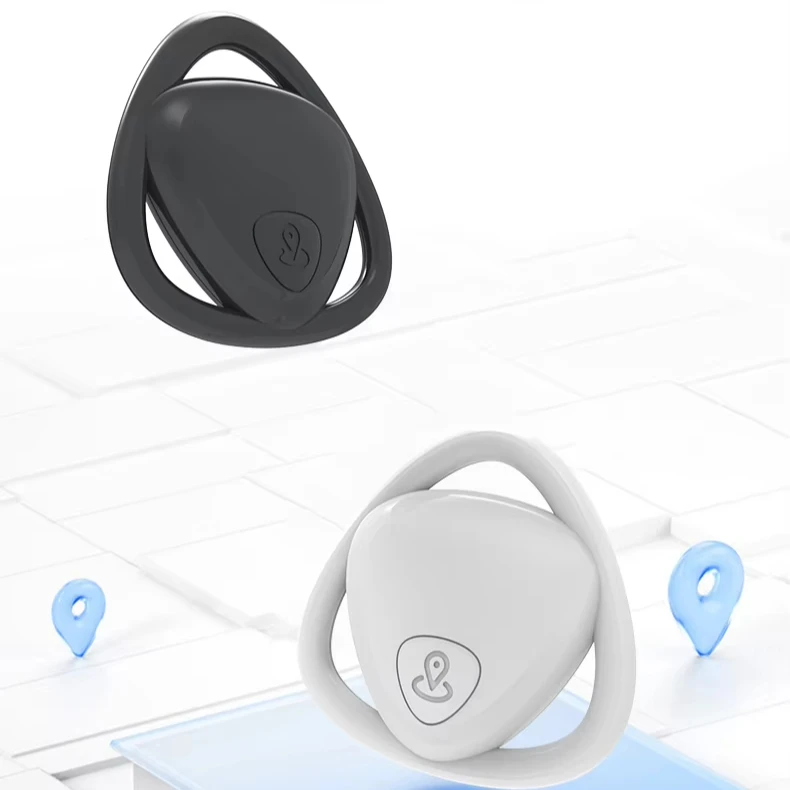 Lecemo Mini Real-Time GPS Pet Tracker Two-Way Anti-Lost Alarm Reminder Device Network Circular Global Locator Plastic Waterproof