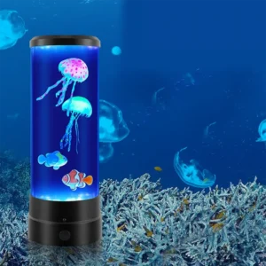 Led Color Changing Mini Aquarium Jellyfish Lamp Desk Decoration Fish Tank