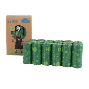 Lemon Scented Dog Poop Bags Thick Pet Waste Disposal Eco Friendly Biodegradable 21 Rolls with Cute Pattern in Bulk