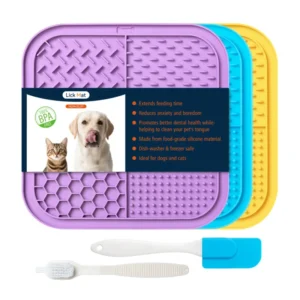 Lick Mat for Dog Cat with Suction Cups Slow Feeding Anxiety Relief Toy Keep Pet Busy Peanut Butter Licking Pet Feeding Supplies