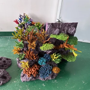 Lifelike Faux Coral Reef Aquarium Decoration Rock Artificial Ocean Plant Ornament Simulated Coral Fish Tank Landscape
