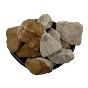 Light Brown Pebble Block Aquarium Scene Decoration Piece