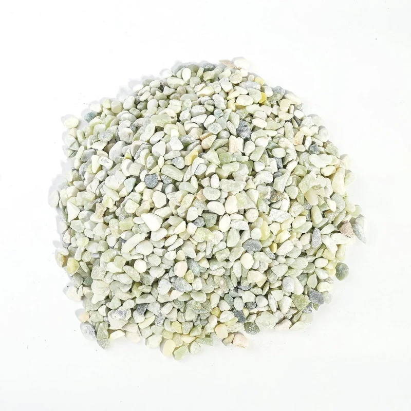 Light Green Gravel Stone with Small Size for Decoration dry and Wet Jade Green Gravel Pebble Stone for Fish tank Landscaping