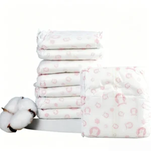 Light Pink Printed Size S Anti backflow Soft Cotton Pet Diaper for Female Dog Heat Period Use