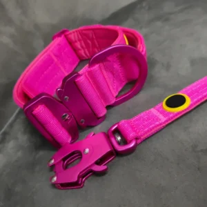 Lighter Aluminum Buckle Dog Collar With Handle Heavy Duty Tactical Dog Collar and Leash
