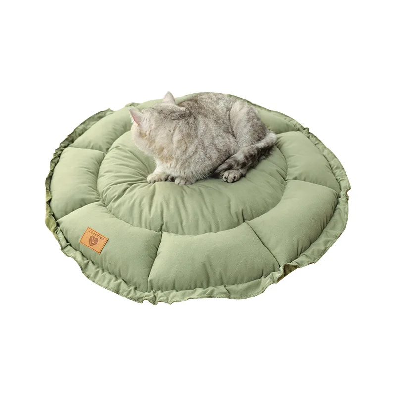 Lightweight Dog and Cat Bed Pet Mat with Retractable Drawstring Solid Cloth Foldable Cat Bed