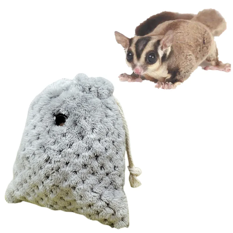 Lightweight Portable Small Pet Outdoor Carry Bag Warm Soft Drawstring Pouch Small Animals Small Pets Daily Playing