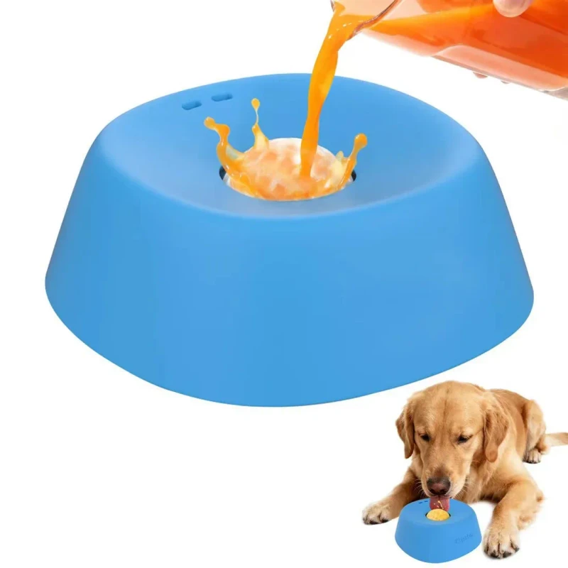 Liquid Treat Dog Lick Ball Bowl Interactive Slow Feeder Dog Bowls