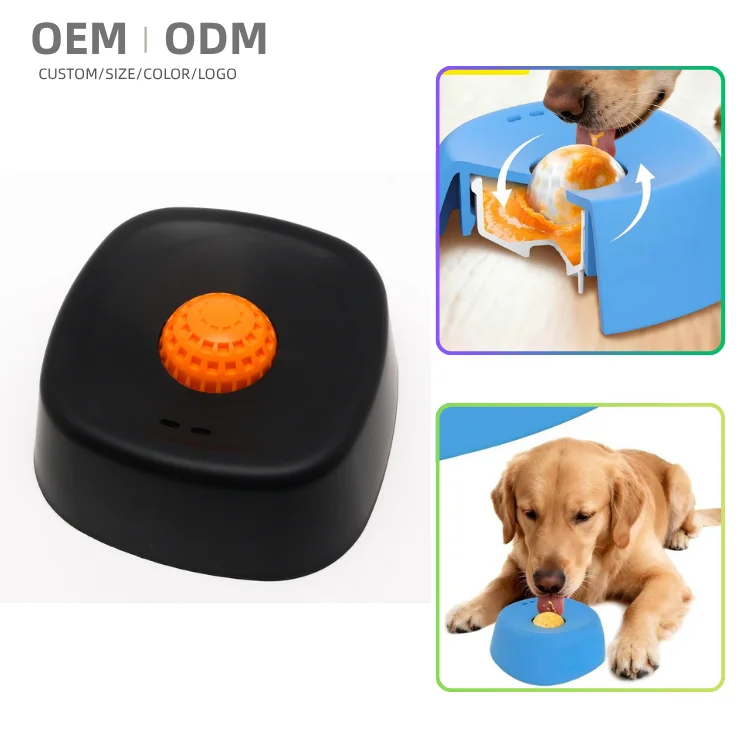 Liquid Treat Eco Friendly Plastic Dog Lick Ball Bowl Indoor Engaging Interactive Slow Feeder for Small Pets