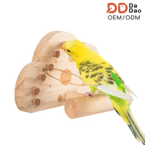 Log Cloud shaped Parrot Chewing Stand Cork Chew Stick Cage Perching and Play Equipment