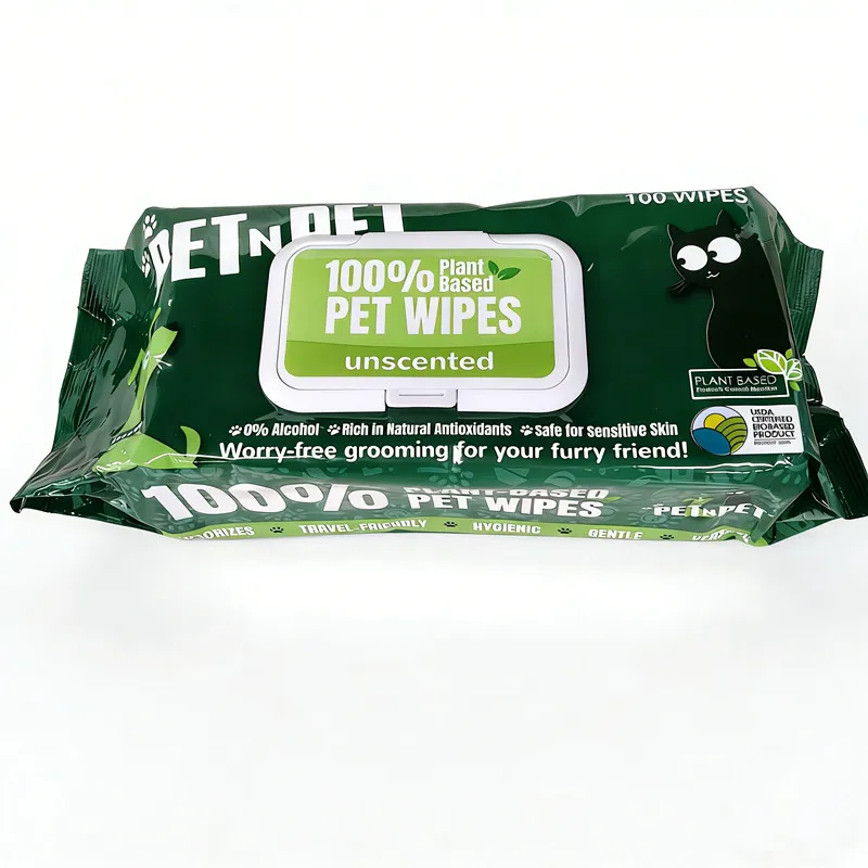 Logo Can Be Customized Pet Wipes Pet Wet Wipes Cleaning Cat Dog Eye Disposable Factory Natural Pet Wipes