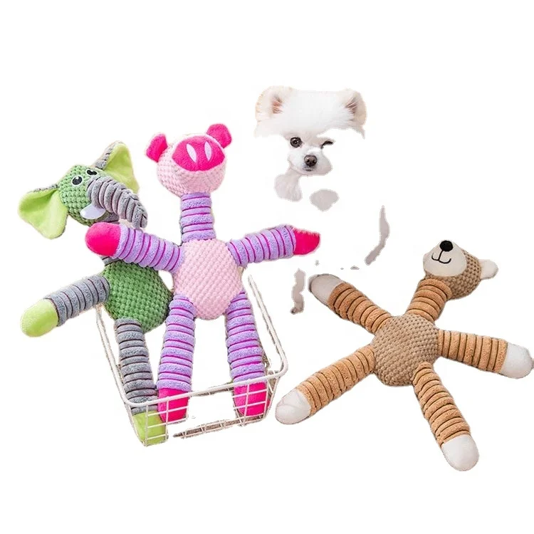 Long Legs Dog Sleep Toy Durable Soft Stuffed Plush with Squeak Eco Friendly Interactive Puppy Pet Toy
