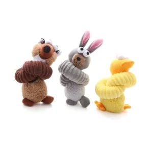 Long Necked Animals Interactive and Bite Resistant Pet Chew Toys Stuffed Squeaky Plush Dog Toys