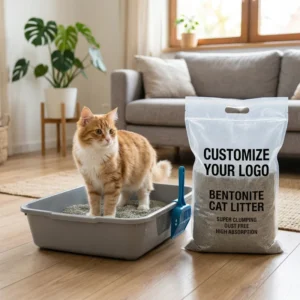Low Dust Bentonite Cat Litter Odor Control Eco Friendly Cat Litter Sand Biodegradable Clumping Bentonite Cat Litter