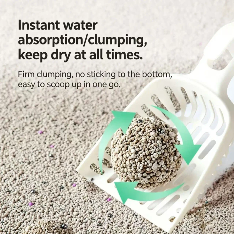 Low Dust Eco Friendly White Bentonite Cat Litter Fast Clumping Spherical Odor Control