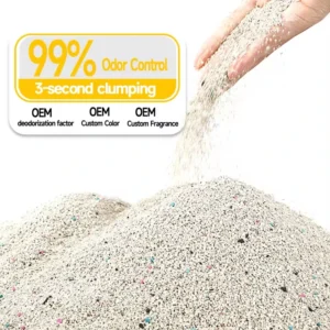 Low Dust Premium No Dust Black and White Mixed Mineral Cat Litter