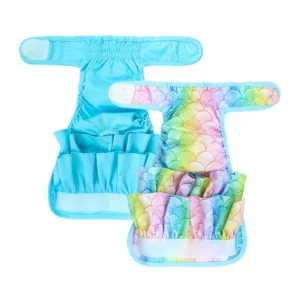 Low MOQ Cute Rainbow Color Custom Patterns Girl Dog Dresses Diaper Female Dog Reuse Pet Training Urine Diaper