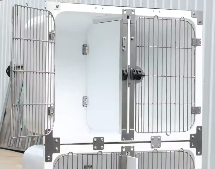 Low Noise Quick Combination Installation Durable Pet Cage Customization Pet Cage Modular Fiberglass Vet Kennel Dog Cage