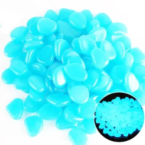 Luminous Stones Glow in Dark 50 Piece with Different Colors for Garden Landscape Aquarium Decorations Paving Pebbles