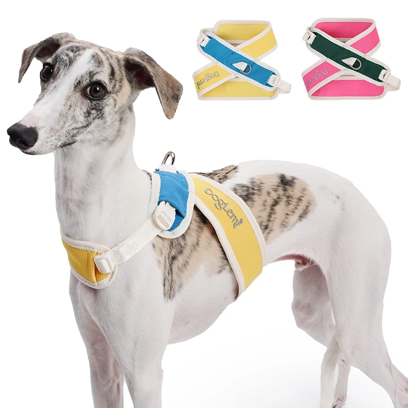 Luxury Adjustable Dog Harness Heavy Duty Polyester Mesh Fabric Small Pet X Harness Innovative X Design Fashionable Lovely for