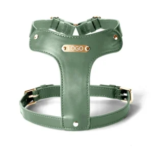 Luxury Brand Adjustable Genuine Leather Pet Cat Puppy Harness High Quality No Pull Dog Harness Padded Feature for Small Dogs